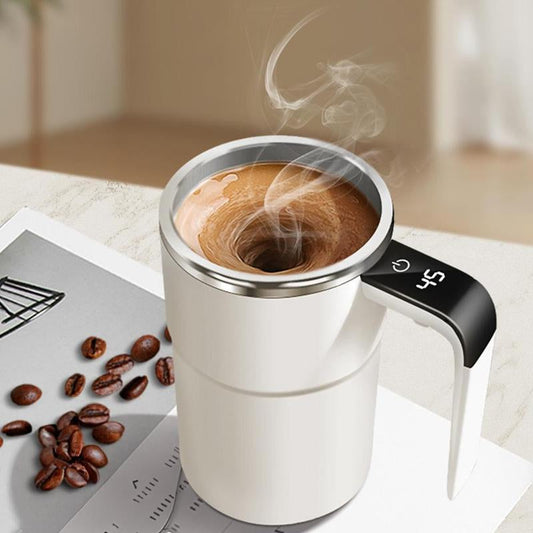 Automatic Coffee Stirring Cup, Stainless Steel Auto Stir & Heating Feature, LED Intelligent Display